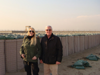 Jula Jane and Keith Coggins at SKA Bagram Fuel Facility in Afghanistan